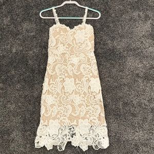 NWOT Goodnight Macaroon Annabelle White Lace Dress